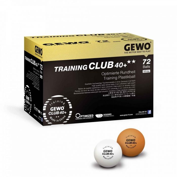72x Balles GEWO TRAINING CLUB 40+ 2 étoiles