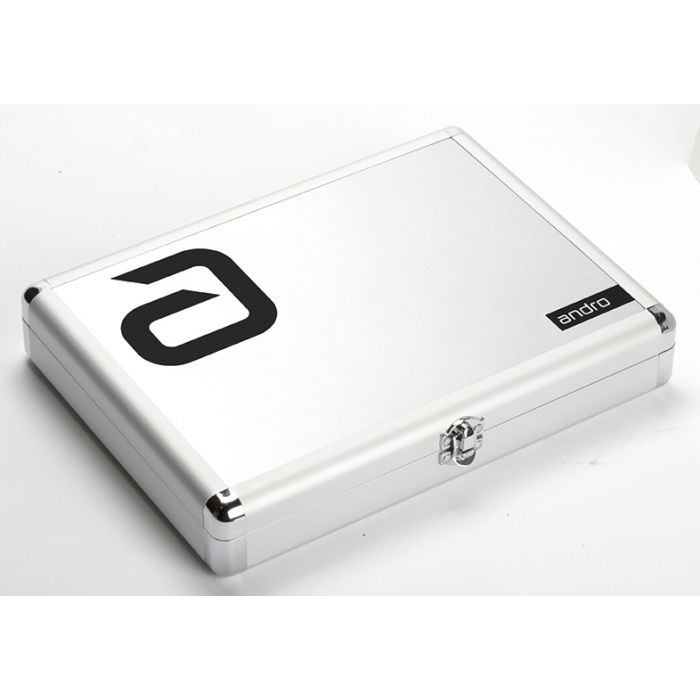 Caja de aluminio plateada Andro