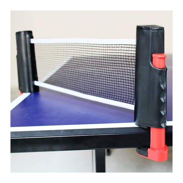 Filet rétractable ping pong noir/rouge