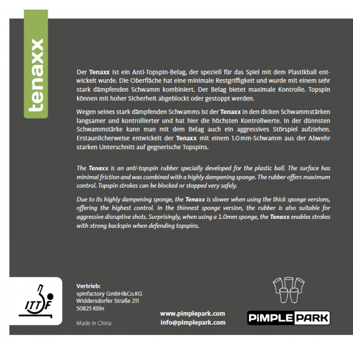 Revêtement PimplePark TENAXX