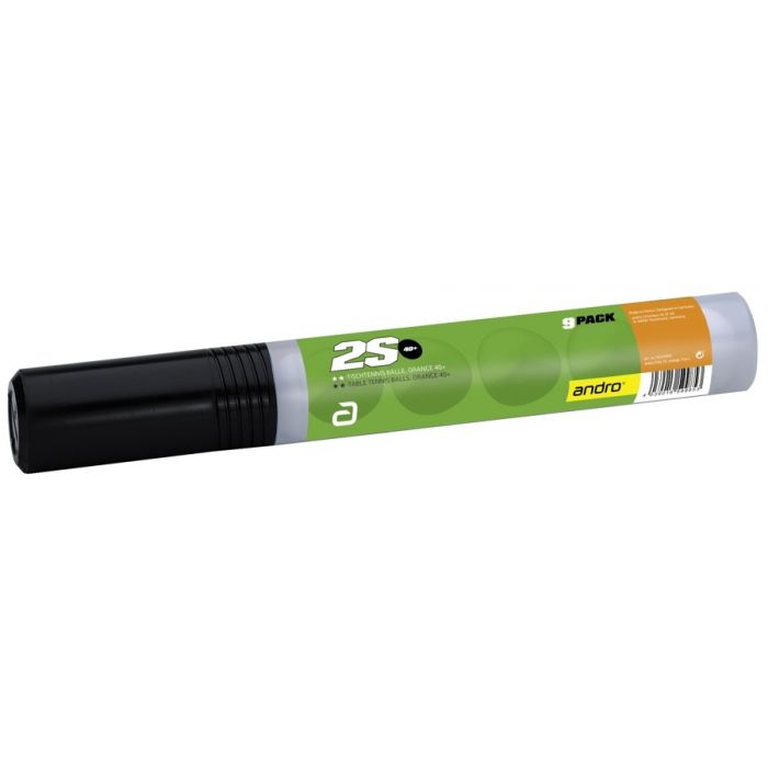 Tube de 9 balles POLY 2S** balles d'entrainement 40+ ANDRO